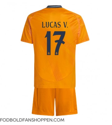 Real Madrid Lucas Vazquez #17 Udebanetrøje Børn 2024-25 Kortærmet (+ Korte bukser)